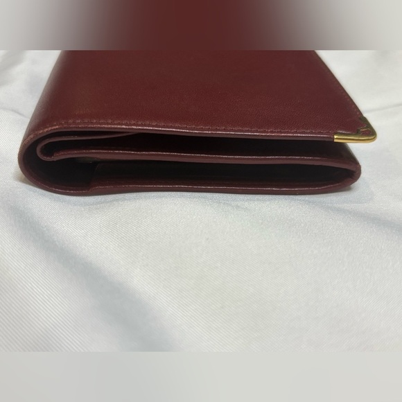 Vintage Must de Cartier Bordeaux Leather Long Wallet - Picture 9 of 13